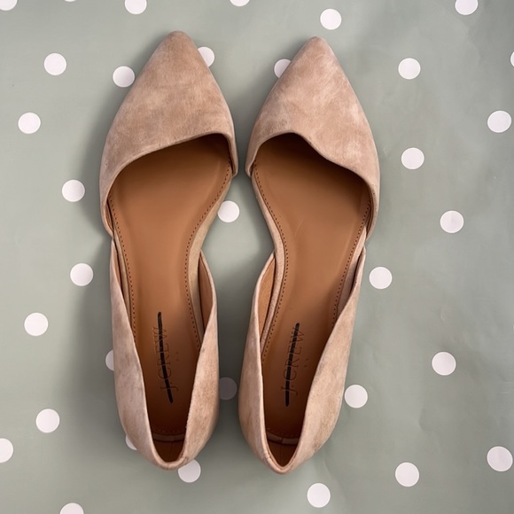 NWOB, J. Crew Factory Zoe suede d'Orsay flats F5310 Saddle 7 shoes tan brown - Picture 5 of 9